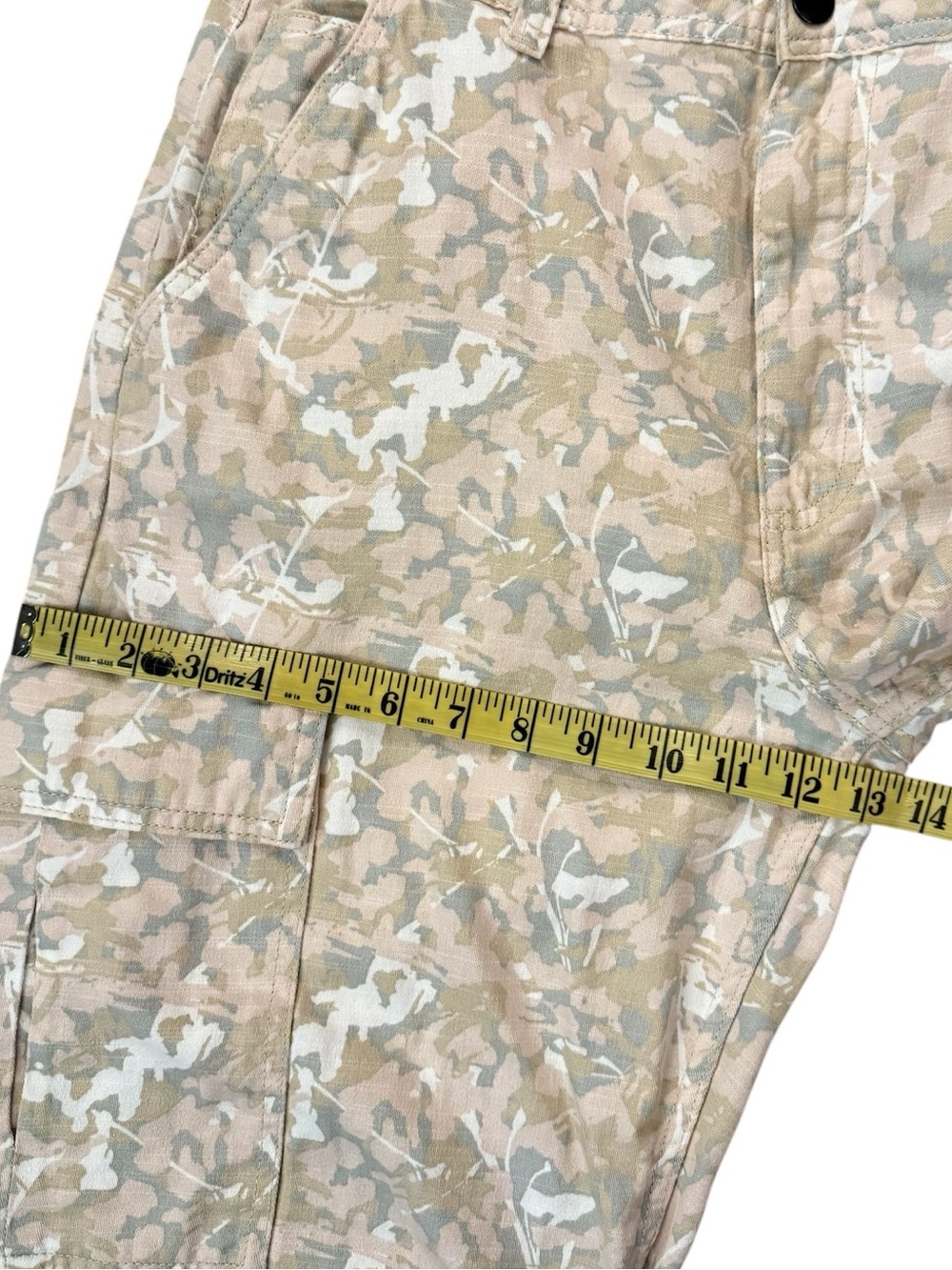 Cotton On Desert Camo Cargo Pants High Rise Utility Wide Straight Leg Tan Sage 8 - Picture 9 of 14